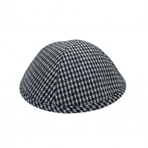 BLACK AND WHITE TOGETHER KIPPAH