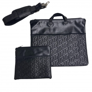 black shape leather tefilin bag