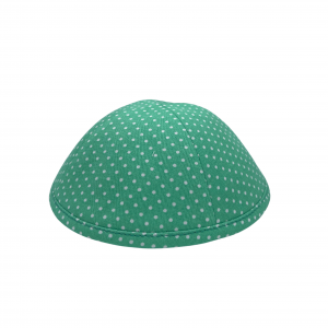 GREEN WHITE POLKA DOT KIPPAH