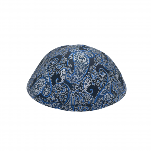BLACK /BLUE FLORAL KIPPAH sale