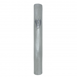 Mega white mezuzah