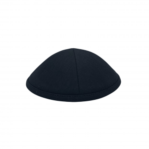 Simple Black Kippah Flat